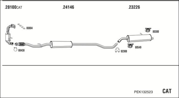 Walker PEK132523 - Impianto gas scarico autozon.pro