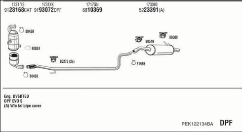 Walker PEK122134BA - Impianto gas scarico autozon.pro