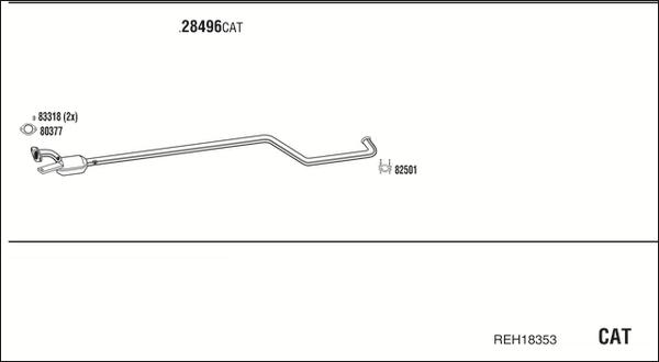 Walker REH18353 - Impianto gas scarico autozon.pro