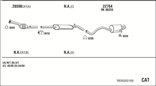 Walker REK025109 - Impianto gas scarico autozon.pro