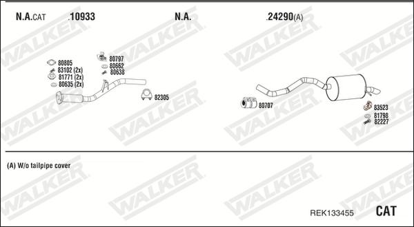 Walker REK133455 - Impianto gas scarico autozon.pro