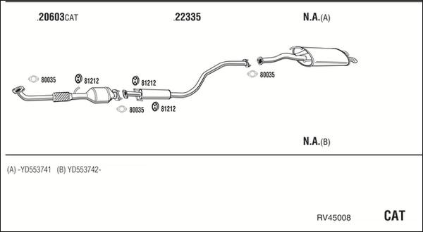 Walker RV45008 - Impianto gas scarico autozon.pro