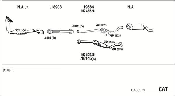 Walker SA30271 - Impianto gas scarico autozon.pro