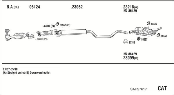 Walker SAH27617 - Impianto gas scarico autozon.pro