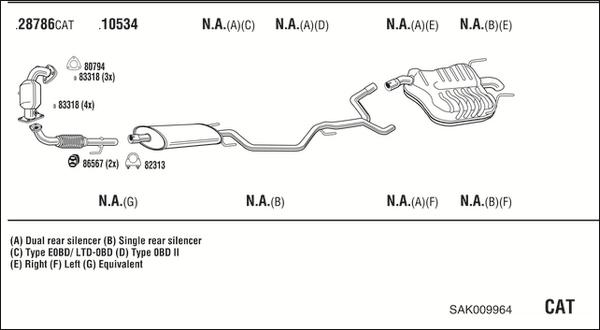 Walker SAK009964 - Impianto gas scarico autozon.pro