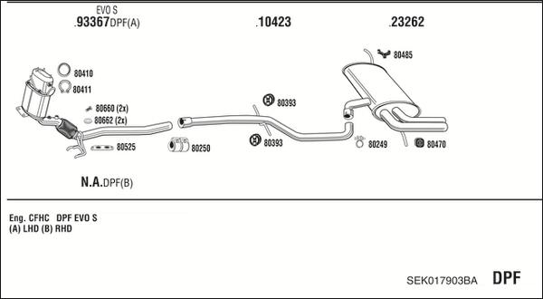 Walker SEK017903BA - Impianto gas scarico autozon.pro