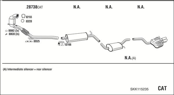 Walker SKK115235 - Impianto gas scarico autozon.pro