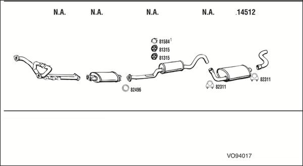 Walker VO94017 - Impianto gas scarico autozon.pro