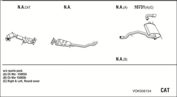 Walker VOK006154 - Impianto gas scarico autozon.pro