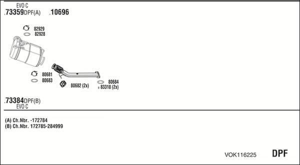 Walker VOK116225 - Impianto gas scarico autozon.pro