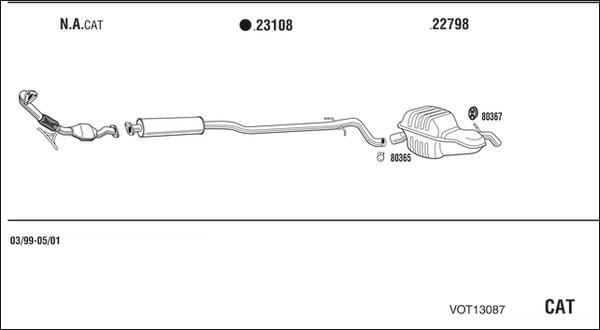 Walker VOT13087 - Impianto gas scarico autozon.pro