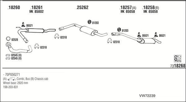 Walker VW72239 - Impianto gas scarico autozon.pro