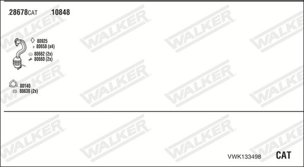 Walker VWK133498 - Impianto gas scarico autozon.pro