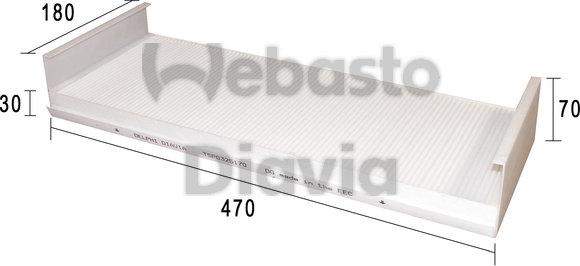 Webasto 82D0325170A - Filtro, Aria abitacolo autozon.pro