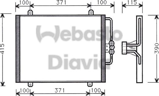 Webasto 82D0225065B - Condensatore, Climatizzatore autozon.pro