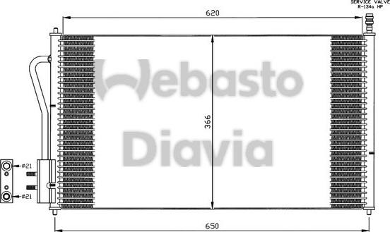 Webasto 82D0225218A - Condensatore, Climatizzatore autozon.pro