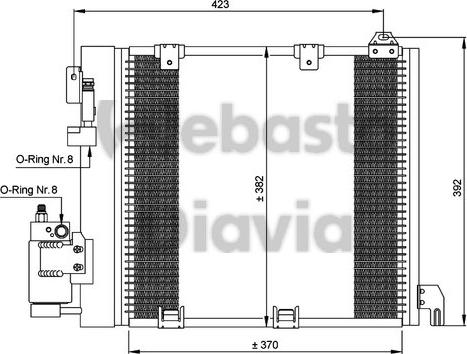 Webasto 82D0225221A - Condensatore, Climatizzatore autozon.pro