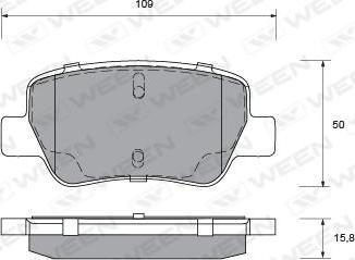 Ween 151-0009 - Kit pastiglie freno, Freno a disco autozon.pro