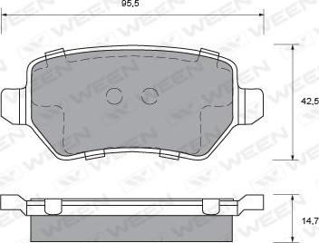 Ween 151-0005 - Kit pastiglie freno, Freno a disco autozon.pro