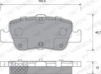 Ween 151-0008 - Kit pastiglie freno, Freno a disco autozon.pro