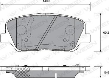 Ween 151-0003 - Kit pastiglie freno, Freno a disco autozon.pro