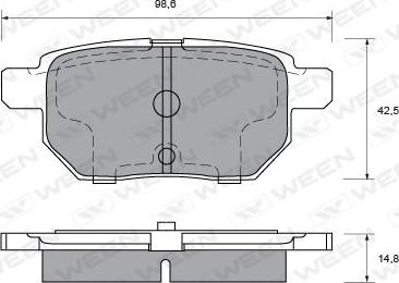 Ween 151-0007 - Kit pastiglie freno, Freno a disco autozon.pro