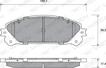 Ween 151-0019 - Kit pastiglie freno, Freno a disco autozon.pro