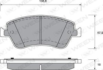 Ween 151-0014 - Kit pastiglie freno, Freno a disco autozon.pro