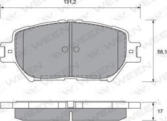 Ween 151-0016 - Kit pastiglie freno, Freno a disco autozon.pro