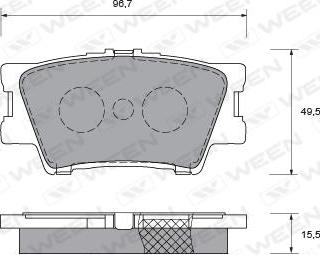 Ween 151-0010 - Kit pastiglie freno, Freno a disco autozon.pro