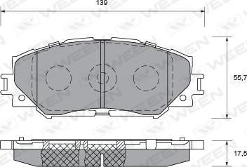 Ween 151-0013 - Kit pastiglie freno, Freno a disco autozon.pro