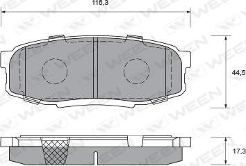 Ween 151-0012 - Kit pastiglie freno, Freno a disco autozon.pro