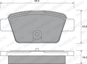 Ween 151-1900 - Kit pastiglie freno, Freno a disco autozon.pro