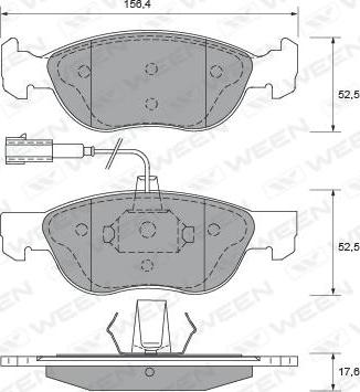 Ween 151-1901 - Kit pastiglie freno, Freno a disco autozon.pro