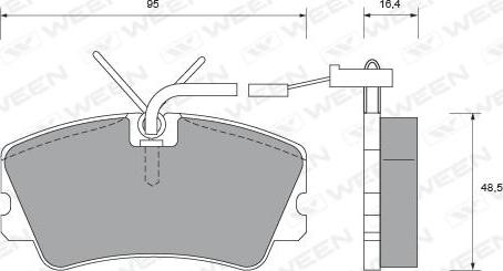 Ween 151-1499 - Kit pastiglie freno, Freno a disco autozon.pro