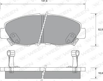 Ween 151-1493 - Kit pastiglie freno, Freno a disco autozon.pro