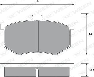 Ween 151-1445 - Kit pastiglie freno, Freno a disco autozon.pro