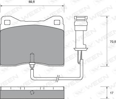 Ween 151-1446 - Kit pastiglie freno, Freno a disco autozon.pro