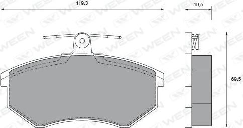 Ween 151-1455 - Kit pastiglie freno, Freno a disco autozon.pro