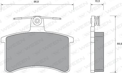 Ween 151-1450 - Kit pastiglie freno, Freno a disco autozon.pro