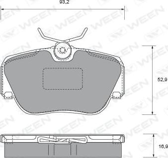 Ween 151-1453 - Kit pastiglie freno, Freno a disco autozon.pro