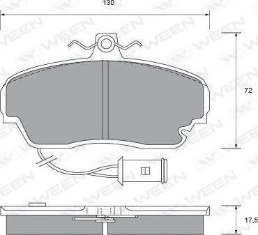 Ween 151-1466 - Kit pastiglie freno, Freno a disco autozon.pro