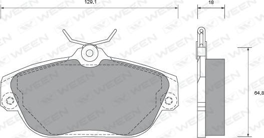 Ween 151-1461 - Kit pastiglie freno, Freno a disco autozon.pro