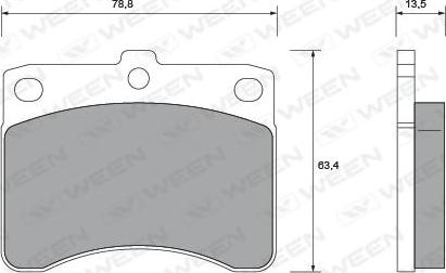 Ween 151-1409 - Kit pastiglie freno, Freno a disco autozon.pro