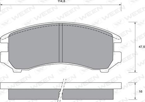 Ween 151-1404 - Kit pastiglie freno, Freno a disco autozon.pro