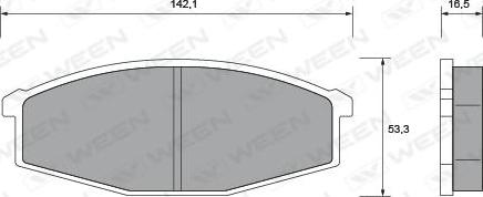 Ween 151-1416 - Kit pastiglie freno, Freno a disco autozon.pro