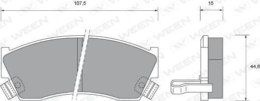 Ween 151-1484 - Kit pastiglie freno, Freno a disco autozon.pro