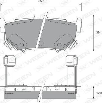 Ween 151-1485 - Kit pastiglie freno, Freno a disco autozon.pro