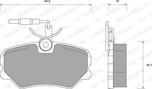 Ween 151-1439 - Kit pastiglie freno, Freno a disco autozon.pro