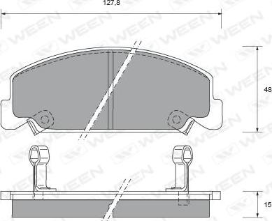 Ween 151-1426 - Kit pastiglie freno, Freno a disco autozon.pro